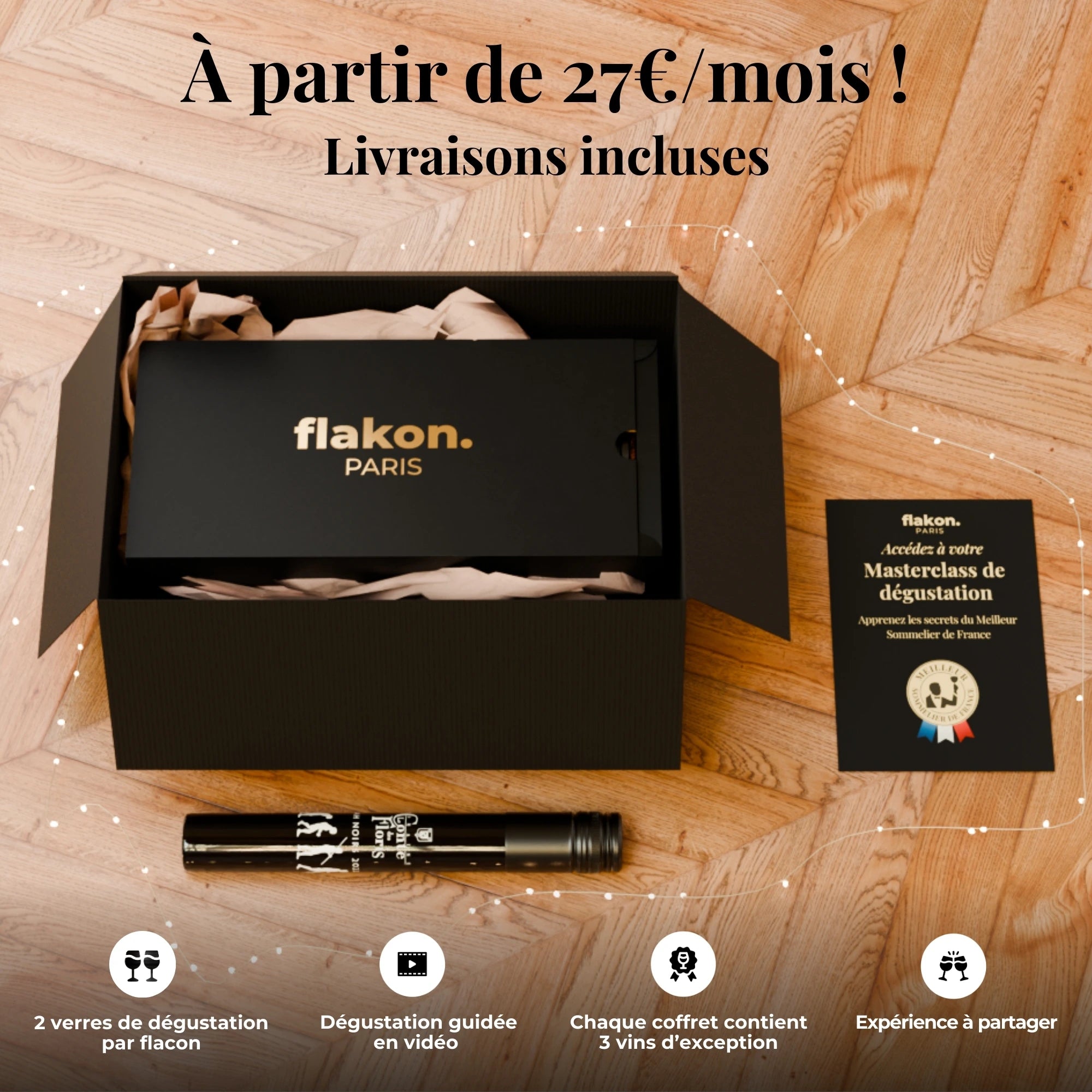 Coffret cadeau 3 vins en abonnement mensuel