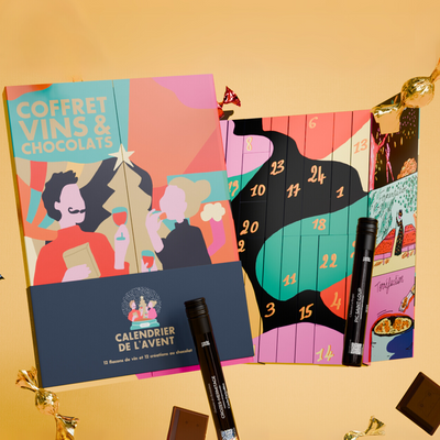 Calendrier de l'Avent 12 vins et 12 chocolats