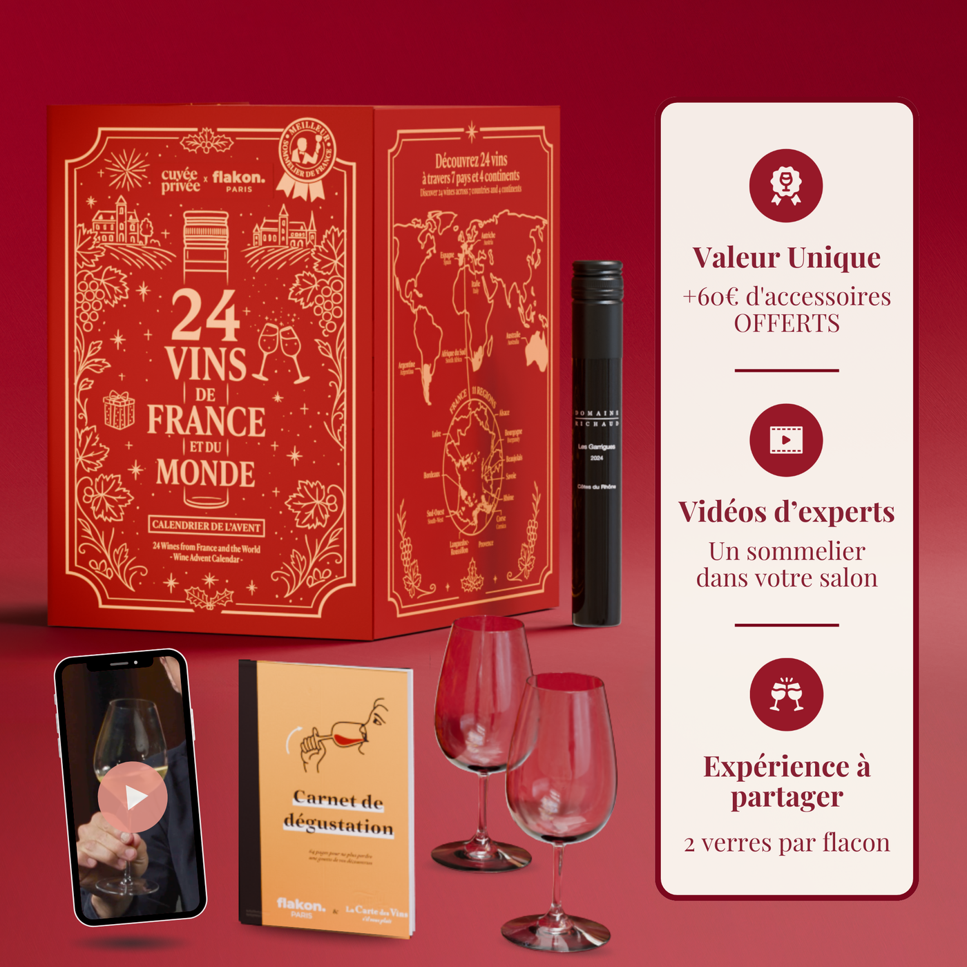 Wine Advent Calendar - 24 Wines from France and the World