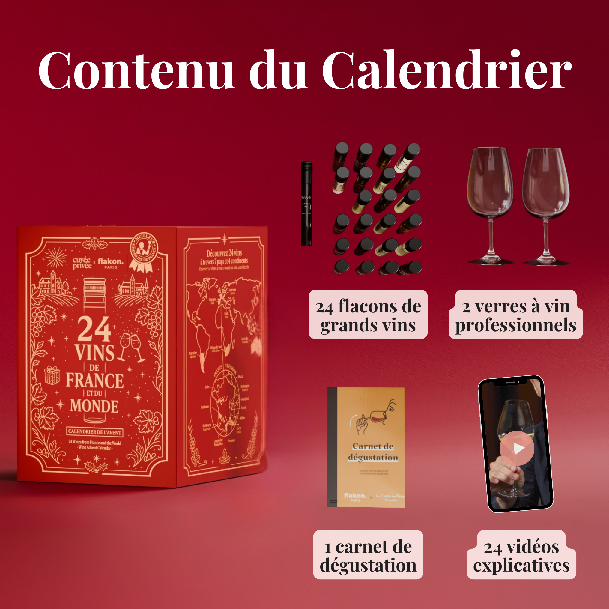 Wine Advent Calendar - 24 Wines from France and the World