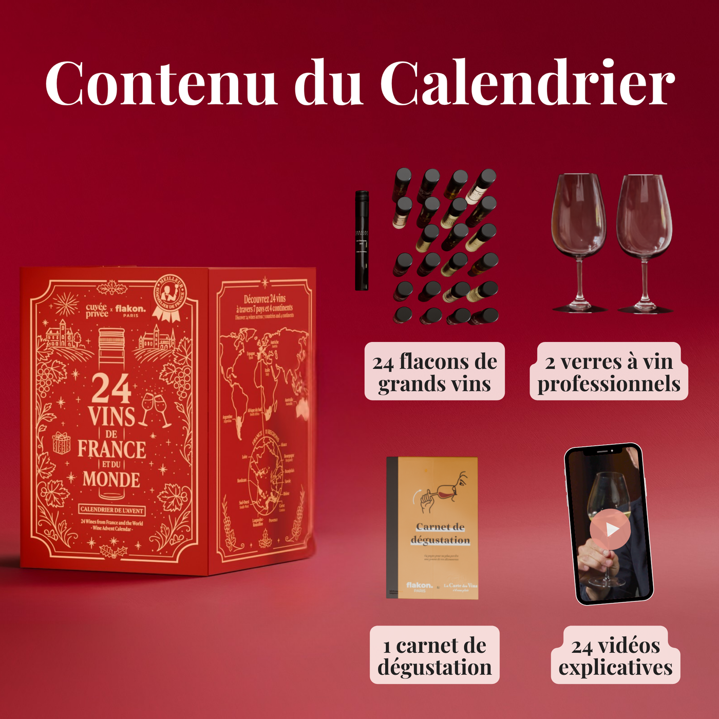 Wine Advent Calendar - 24 Wines from France and the World