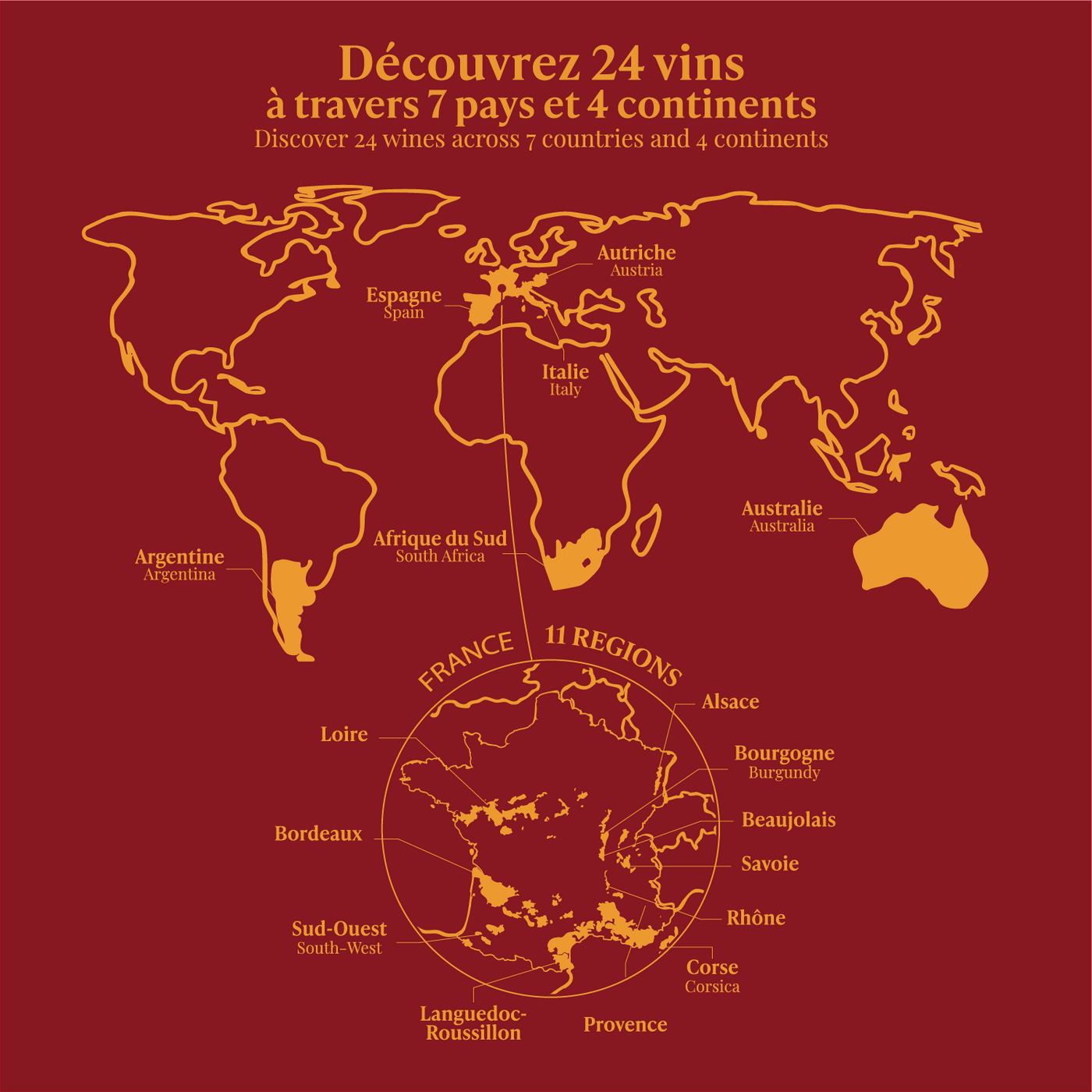 Wine Advent Calendar - 24 Wines from France and the World